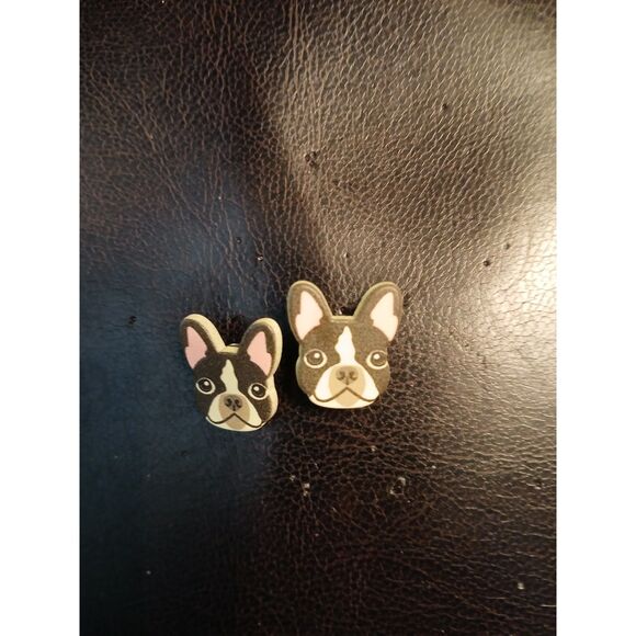 Frenchie or Boston Dog Earrings Stud Earrings Cute - Picture 4 of 4